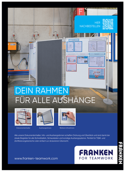 Franken Aushangrahmen PRO A3 Tafelrahmen A3 Schwarz