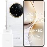 realme 14 pro 5G Smartphone, 12 + 512 GB, IP69, Sony IMX882 OIS-Kamera, 6,77" 120Hz 3D Curved Vision Display, 5260mAh Akku, Weiß (631011005704)
