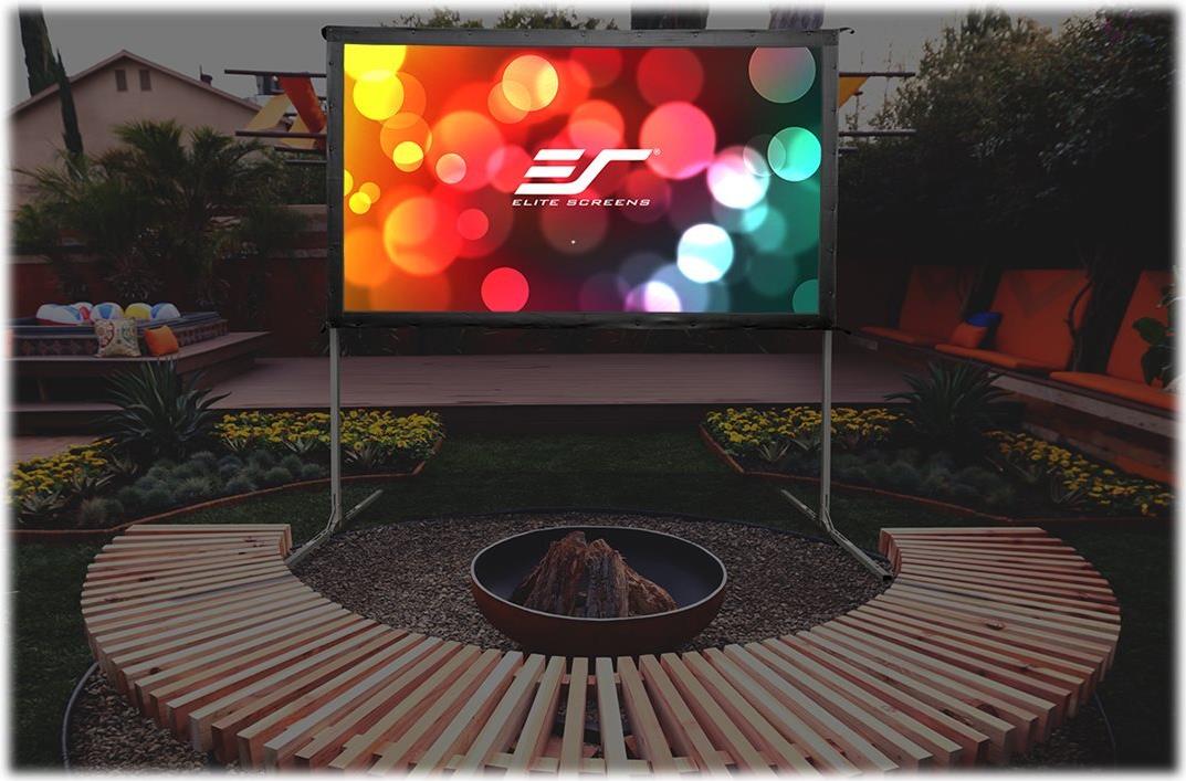 Elite Screens Yard Master 2 OMS180H2-DUAL Projektionsleinwand 180" 16:9 WV-Dual Silber, Weiß