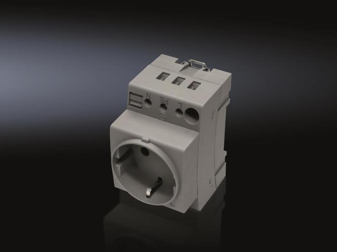 Steckdose 250V 16A grau Schuko CEE 7/4 VE 2 St. (2506120)