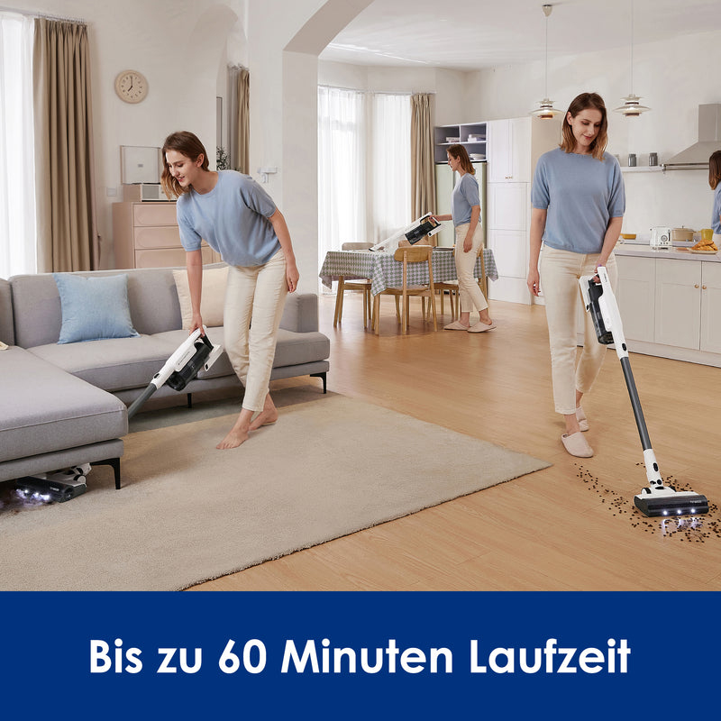 Tineco A30S Plus Akku-Stabstaubsauger 2-in-1 160 W 60 min HEPA Beutellos Schwarz, Grau, Weiß