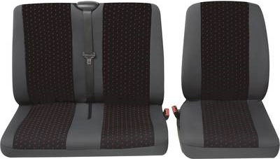 Petex Sitzbezug-Set Profi 1 Rot, Anthrazit Einzel-/Doppelsitz (30071912)