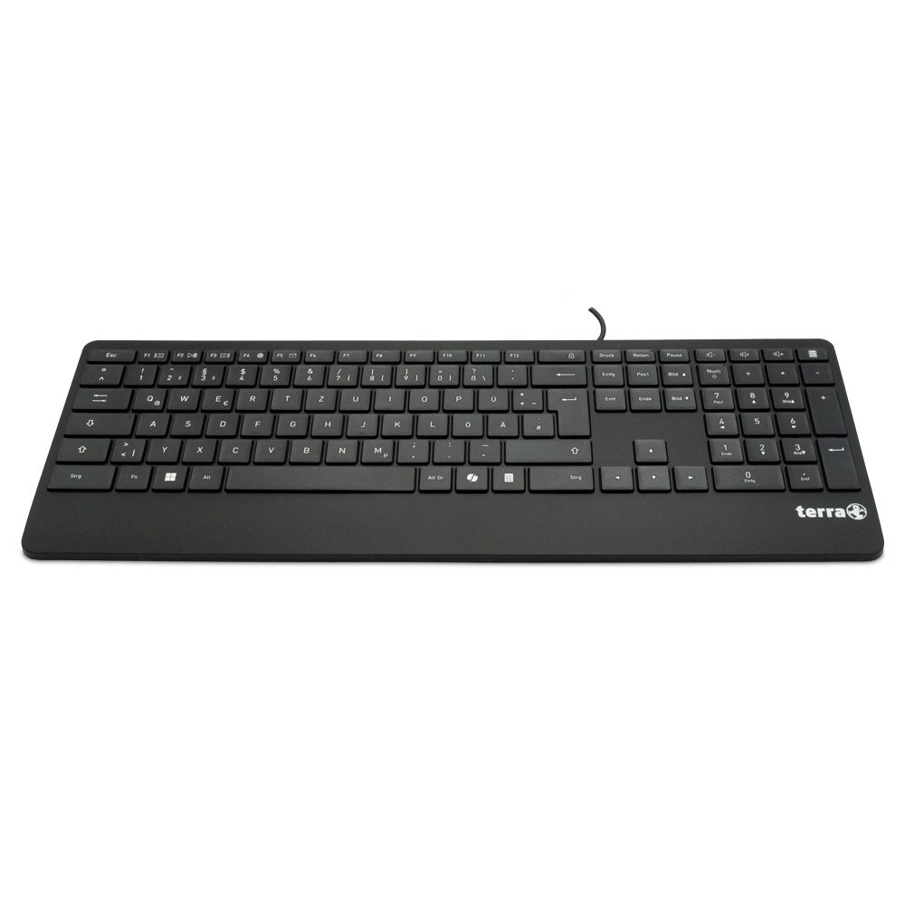 TERRA Keyboard 4000 Kabelgebundene Tastatur USB QWERTZ 105 Tasten Schwarz