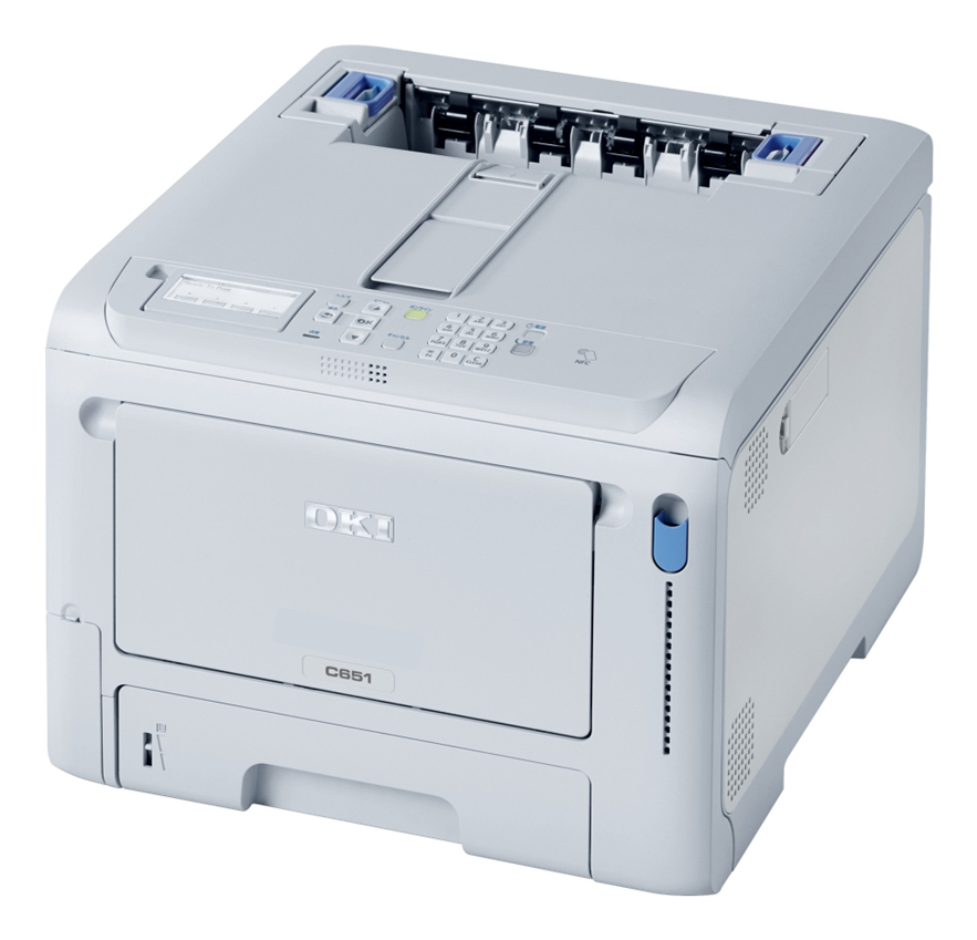 OKI C600 Series C651dn Farb-Laserdrucker LED 1200 x 1200 dpi A4 35 ppm Duplex Weiß, Silber