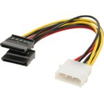 shiverpeaks ®-BASIC-S--Power Adapter, 4-pol. 5.25 Powerstecker auf 2x 15-pol. S-ATA, 0,13m (BS78233-HQ)