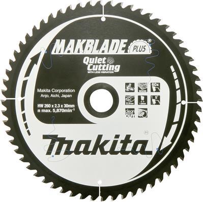 Makita MAKBLADE+ B-33495 Hartmetall Kreissägeblatt 260 x 30 x 1 mm Zähneanzahl: 48 1 St.