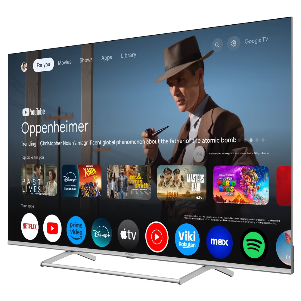 Strong SRT65UG8773C 65" QLED 4K Ultra HD Smart TV Android TV Silber, Metallisch
