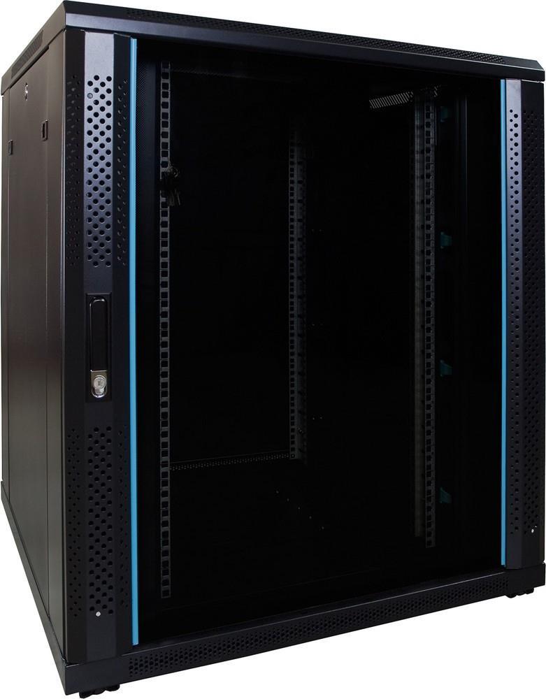 DSIT 18 HE 19” Serverschrank, mit Glastür (BxTxH) 800 x 800 x 1000mm (DS8818)