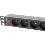 Lanberg PDU-09E-0300-BK Stromverteilereinheit (PDU) 9 AC-Ausgänge 1U Schwarz (PDU-09E-0300-BK)