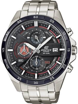 Casio Chronograph Armbanduhr EFR-556DB-1AVUEF (L x B x H) 53.5 x 48.7 x 12.6 mm Silber/Weiß Gehäusematerial=Edelstahl Material (Armband)=Edelstahl (EFR-556DB-1AVUEF)