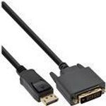 InLine® DisplayPort zu DVI Konverter Kabel, schwarz, 10m (17110)