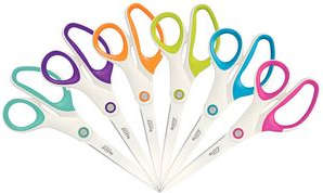 Leitz WOW Büroscheren Gerader Schnitt Weiß - Gelb (53192016)