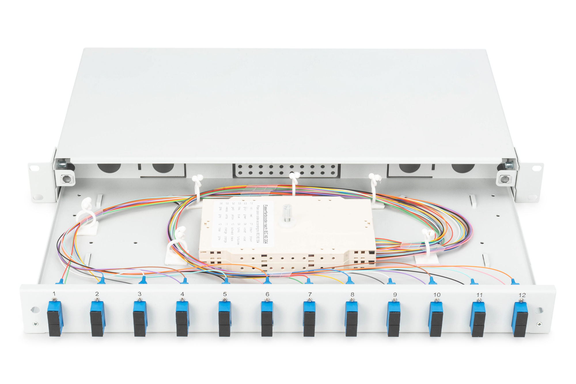 Digitus Professional DN-96321/9 LWL-Spleißbox 1HE 12x SC Duplex OS2 Grau