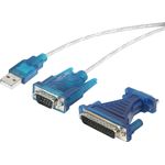 renkforce USB 1.1 Adapter [1x D-SUB-Stecker 9pol., D-SUB-Stecker 25pol. - 1x USB 1.1 Stecker A] Schwarz vergoldete Steckkontakte r (29039C176)