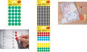 AVERY Zweckform Klebepunkte 59994 schwarz, rot, blau, grün, gelb, weiß, leuchtrot, leuchtgrün (59994)