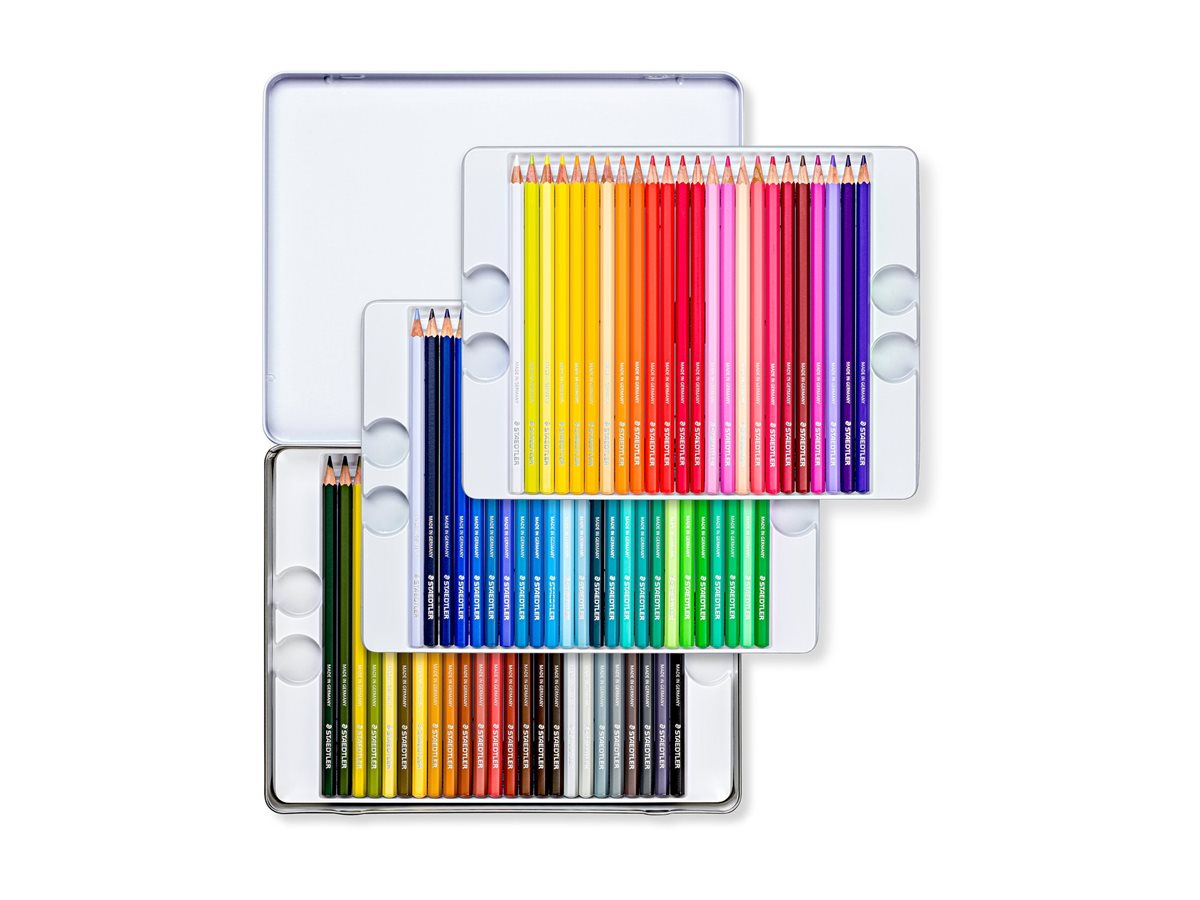 STAEDTLER Design Journey 146C Buntstift-Set, 72 Stück im Metalletui, weiche Mine 2,9 mm