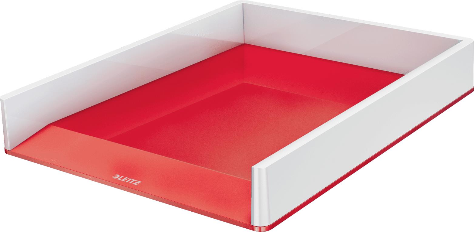 Esselte Leitz Briefablage WOW Duo Colour perlweiss/rot (53611026)