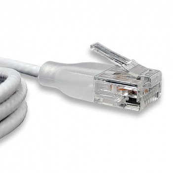 Wantec Patchkabel UTP CAT6a eGlow 0,3 m 2,8 mm Weiß