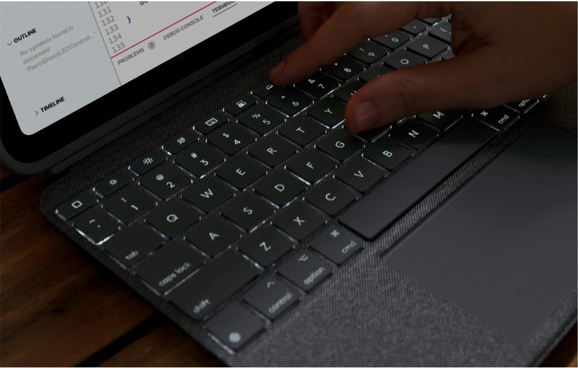 Logitech Combo Touch Tastatur-Case für iPad (10. Generation) Oxford Grey