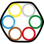 Lightwin Runder Rohrverbund in Hardcover mit 7x 12/8-er Einzelrohren, schwarz, Länge auf FTTx (ROUND 12/8X7 BL)