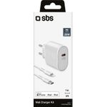 SBS TETRKITPD20LIGW Ladegerät für Mobilgeräte Weiß Indoor (TETRKITPD20LIGW)