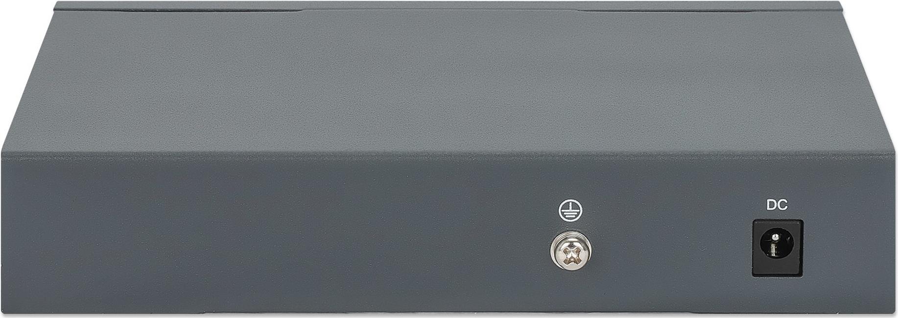 Intellinet 561808 4-Port Gigabit PoE+ Switch mit PoE-Passthrough Schwarz