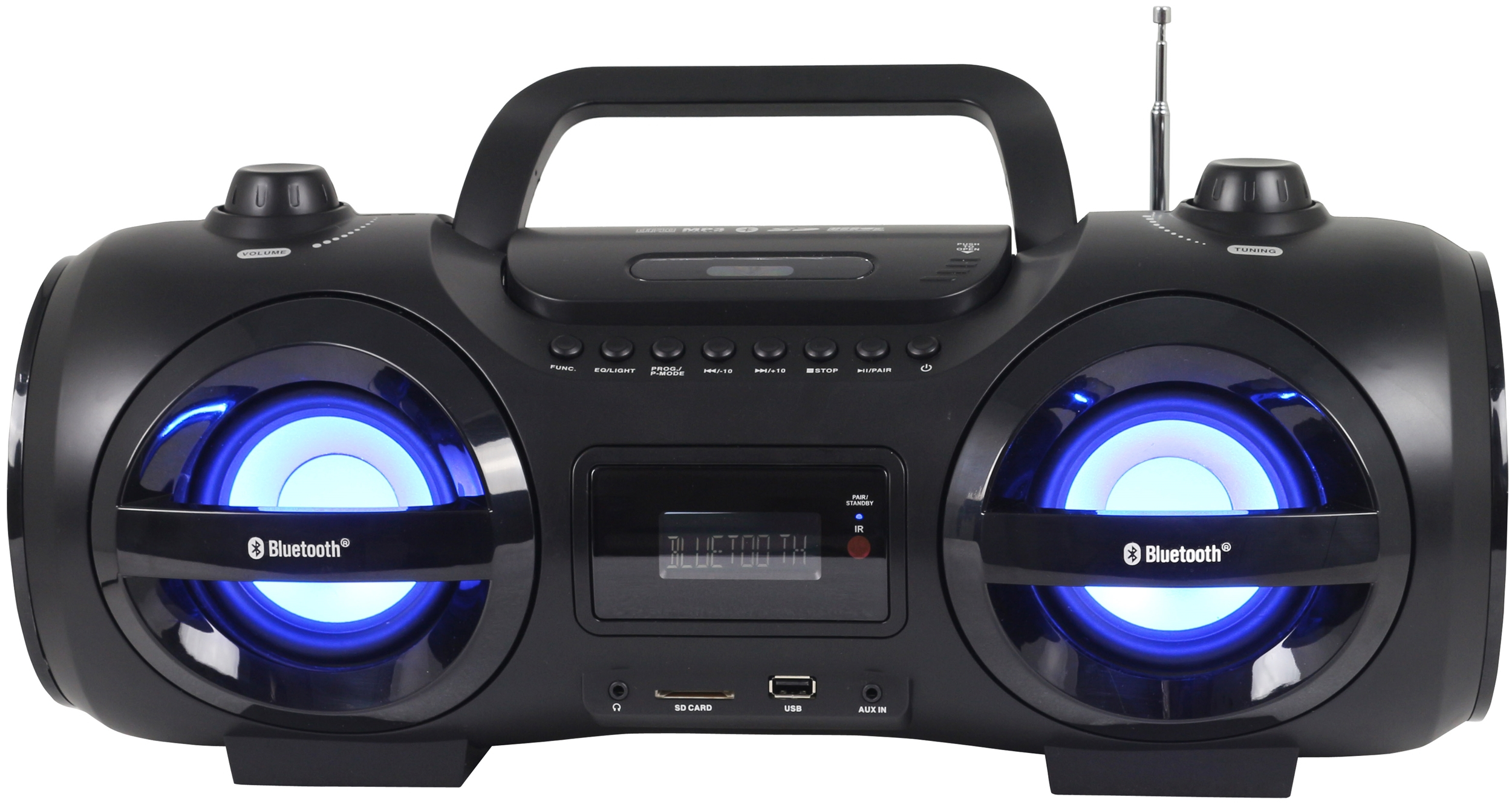 Reflexion CDR900BT Tragbarer CD-Player MP3 UKW Bluetooth Schwarz, Orange