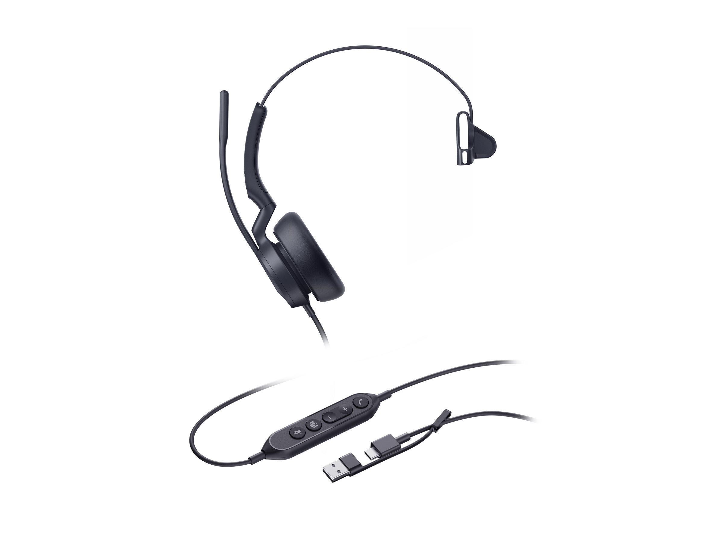 Yealink UH46 Mono Headset USB-A, USB-C Schwarz