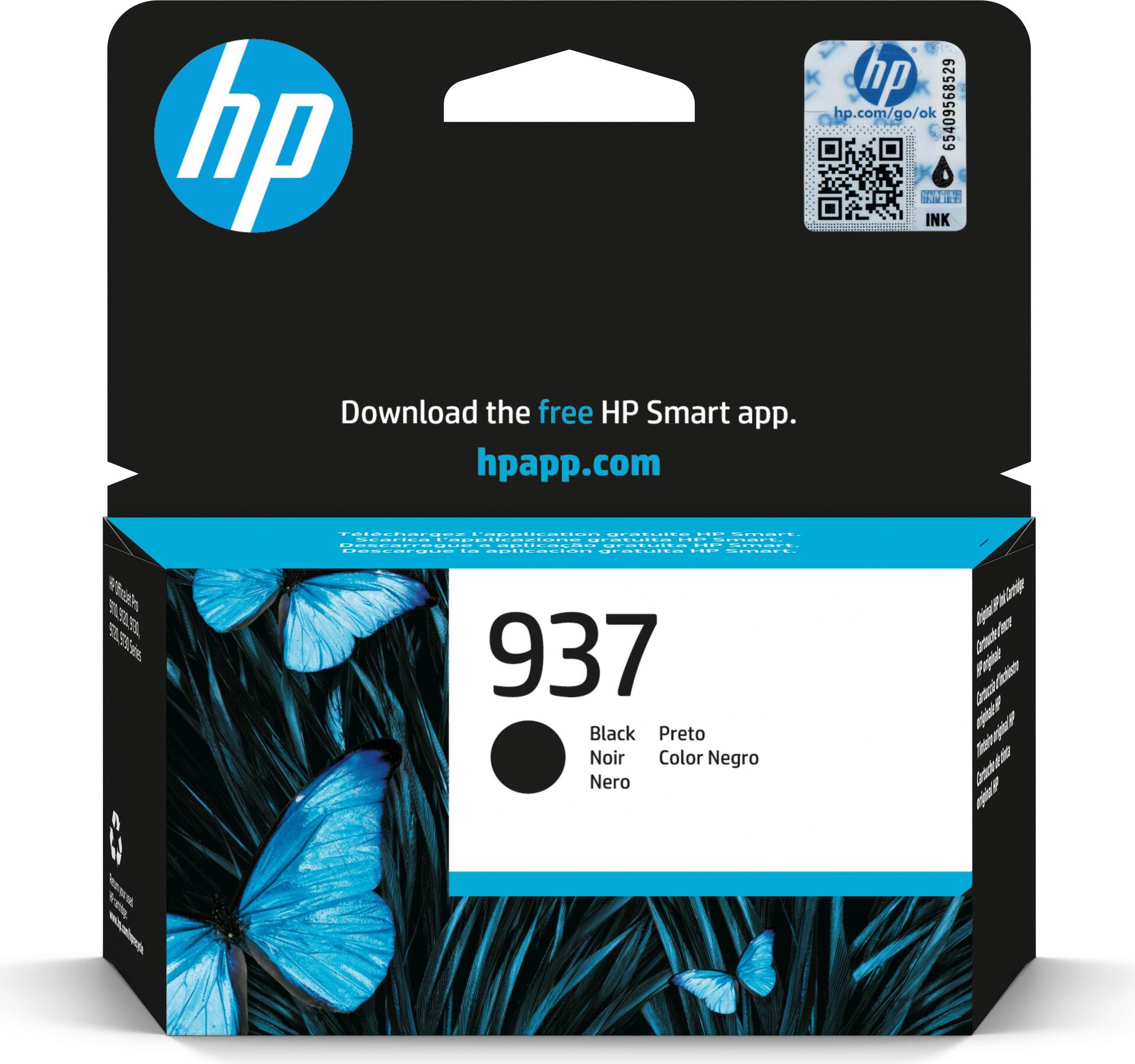 HP Inc HP Tinte 937 4S6W5NE Schwarz bis zu 1.450 Seiten nach ISO/IEC 19752