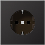 JUNG AL 1520 D. Buchsen-Typ: CEE 7/3. Produktfarbe: Schwarz, Material: Aluminium. Eingangsspannung: 250 V, Stromstärke (maximal): 16 A. Breite: 70 mm, Höhe: 70 mm (AL1520D)