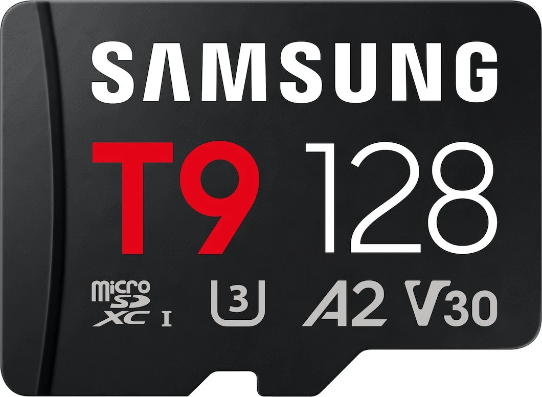 Samsung T9 microSDXC Speicherkarte 128 GB UHS-I bis 200 MB/s U3 V30 A2 (MB-MH128T/WW)
