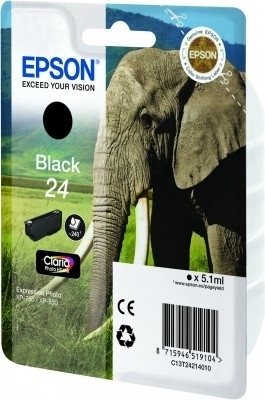 Epson Ink/24 Elephant 5.1ml BK SEC (C13T24214022)
