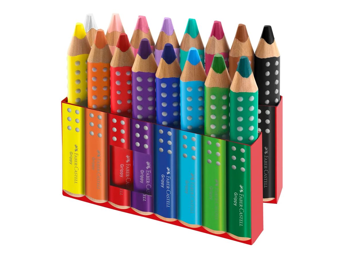 Faber-Castell Grippy Malset farbsortiert, 16-teilig mit Spitzer