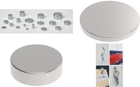 MAUL Neodym-Scheibenmagnet, 12 mm, Haftkraft: 4 kg, silber Durchmesser: 12 mm / Höhe: 5 mm, hohe Haftkraft - 1 Stück (6182096)