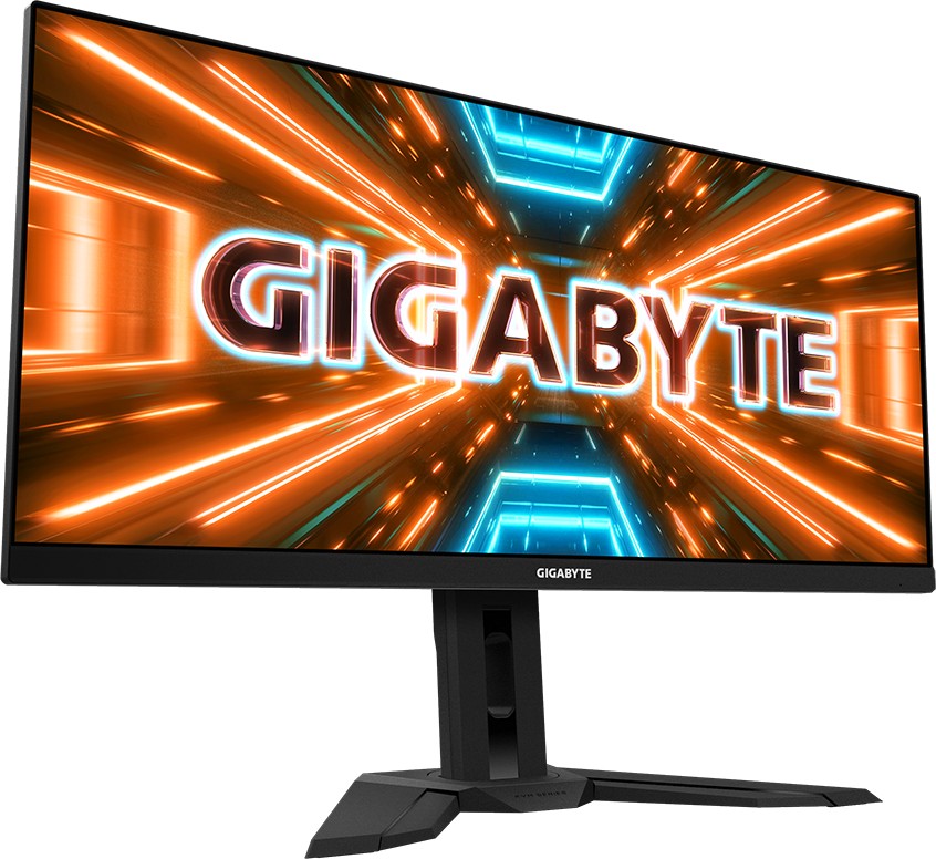 GIGABYTE M34WQ - 86,4 cm (34" ), LED, IPS, WQHD, 144Hz, 1ms, HDR400, Höhenverstellung, HDMI, DP, USB-C, USB-Hub [Energieklasse G] (M34WQ-EK)