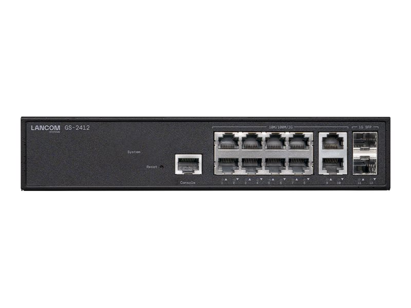 LANCOM GS-2412 Managed Switch 12 Ports Schwarz