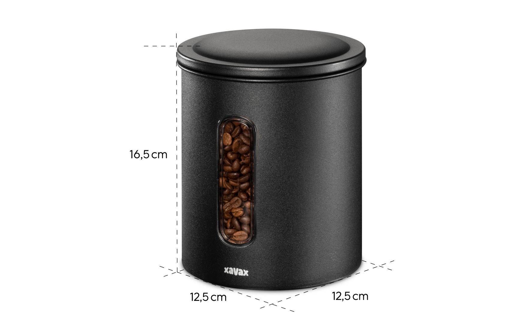 Xavax 00111275 Kaffeedose Stahl Rund 0,7 l Schwarz