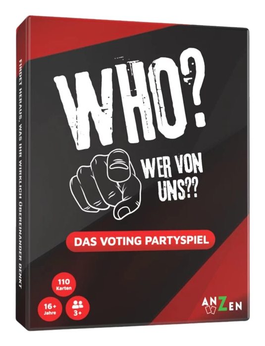 Anzen WHO? – Wer von uns? Quizspiel Schwarz/Rot