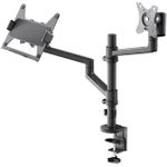 Goobay Deluxe Monitorhalterung mit Laptop-Arm, schwarz (74417)