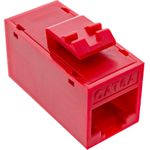 InLine 8er Pack Keystone RJ45 Buchse/Buchse ungeschirmt Cat.6A rot (76217R)
