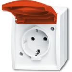 Busch-Jaeger 4011395094709 Steckdose Typ F Rot - Weiß (2083-0-0839)