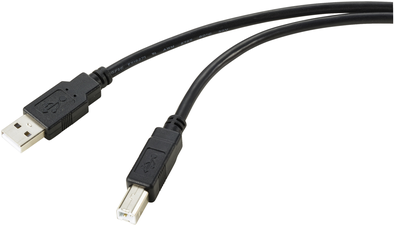 Renkforce USB-Kabel USB 2.0 USB-A Stecker, USB-B Stecker 15.00 m Schwarz Aktiv mit Signalverstärkung RF-5720400 (RF-5720400)
