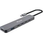 Equip Adapter USB-C->HDMI/4xUSB-C/USB-A 4K/60Hz Alu. (133500)