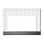 sigel Papier-Schreibunterlage "Office", 590 x 410 mm 30 Blatt, geleimt, mit schwarzer Kunststoff-Schutzleiste (HO365)