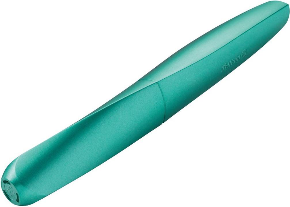 Pelikan Füllhalter Twist P457 M – Rot/grün, Mit 2 Tintenpatronen Und Tintenlöscher, Für Rechts- Und Linkshänder