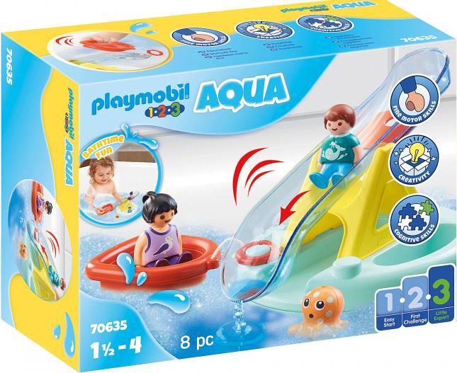 Playmobil ® 123 AQUA Badeinsel mit Wasserrutsche 70635 (70635)