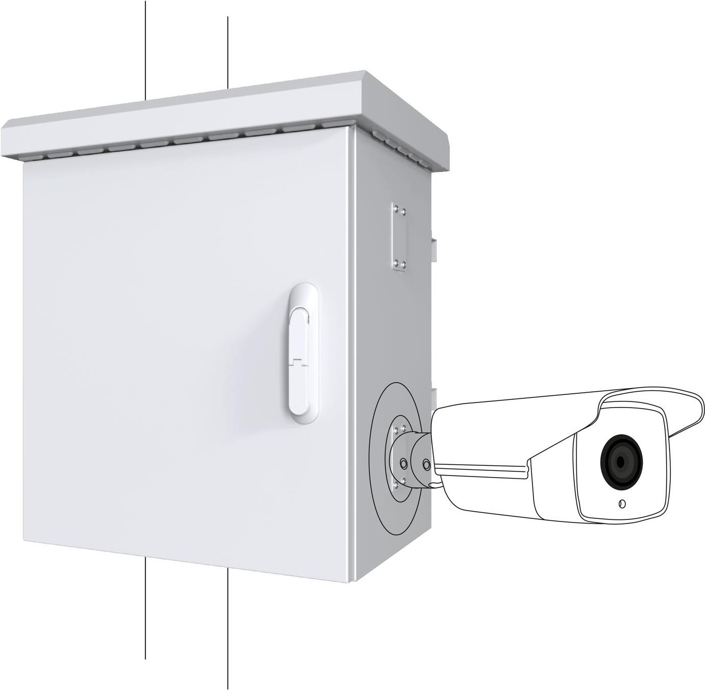 Lanview RCCTV004. Rack-Kapazität: 0U, Internationale Schutzart (IP-Code): IP66. Gewicht: 23,5 kg. Produktfarbe: Weiß (RCCTV004)