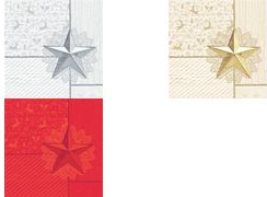 PAPSTAR Weihnachts-Motivservietten "Rising Star", champagner aus Tissue, 1/4 Falz, 4-lagig, Maße: 400 x 400 mm, - 1 Stück (87845)