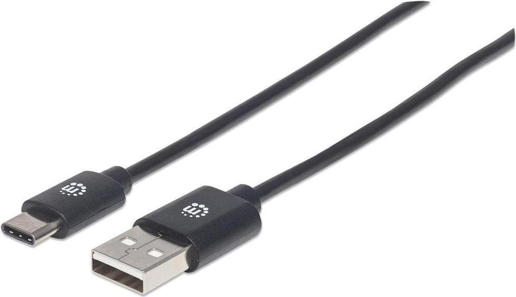 Manhattan USB-C zu USB-A Kabel 1 m Schwarz