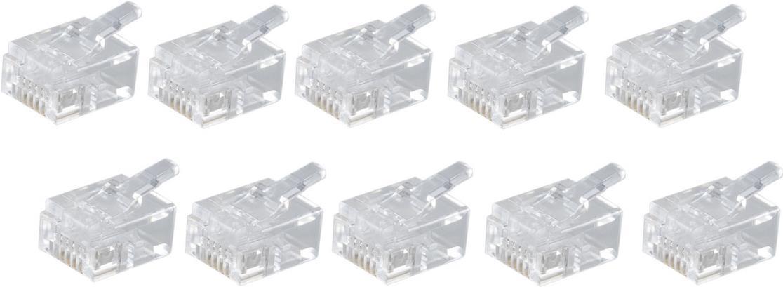 shiverpeaks BASIC-S Modular-Stecker RJ45, ungeschirmt 6-polig, 6 Kontakte belegt, DEC-Ausführung, vergoldete Kon- (BS72050-DEC-10)